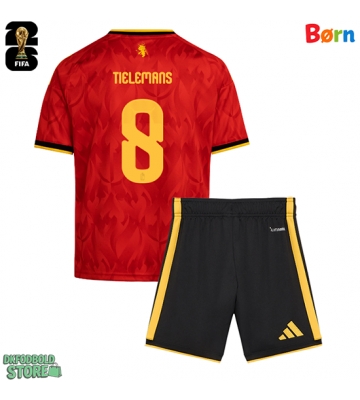 Belgien Youri Tielemans #8 Replika Babytøj Hjemmebanesæt Børn VM 2026 Kortærmet (+ Korte bukser)